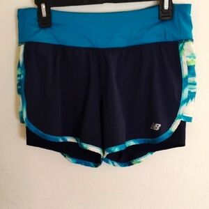 New Balance Blue Athletic Shorts Lightweight Sporty Design Size Medium